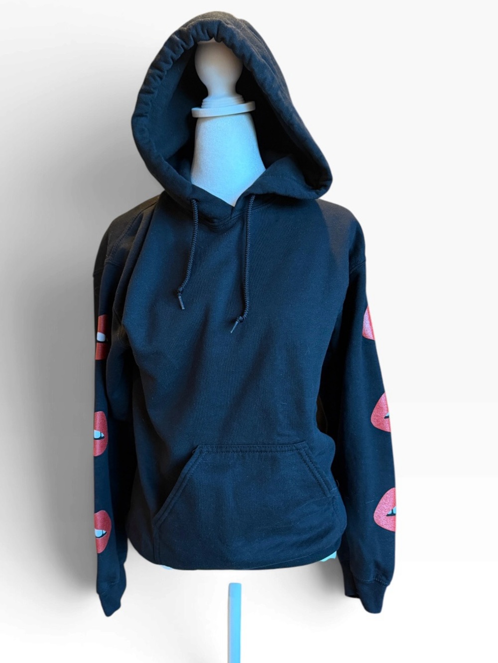 Mixology JET by John Eshaya Black Hoodie Sz P/S  mouth emblem on sleeves
